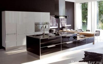 Diseño de cocina en blanco y negro: ideas de diseño