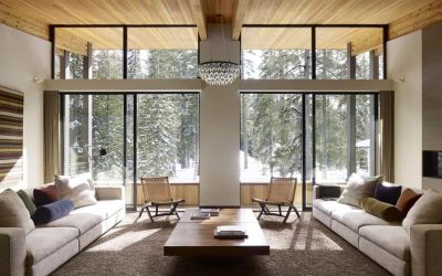 Diseño de sala de estar en una casa de madera - 25 fotos