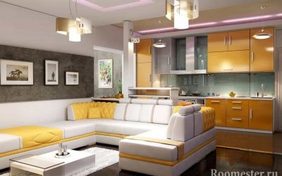 Diseño de una cocina combinada con un salón - 20 fotos de ideas