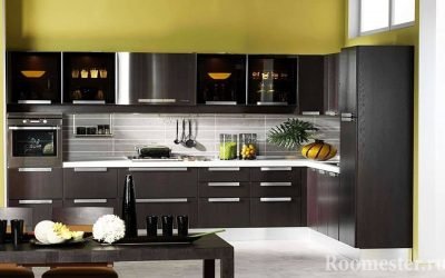 Wenge color kitchen - diseño y 25 fotos