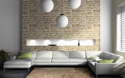 Piedra artificial en el interior: 50 ideas fotográficas