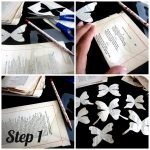 Cortar mariposas de las páginas del libro.