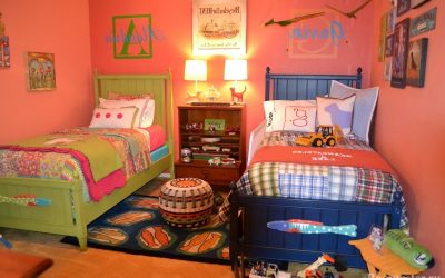 Diseño de guardería para niño y niña - en una habitación