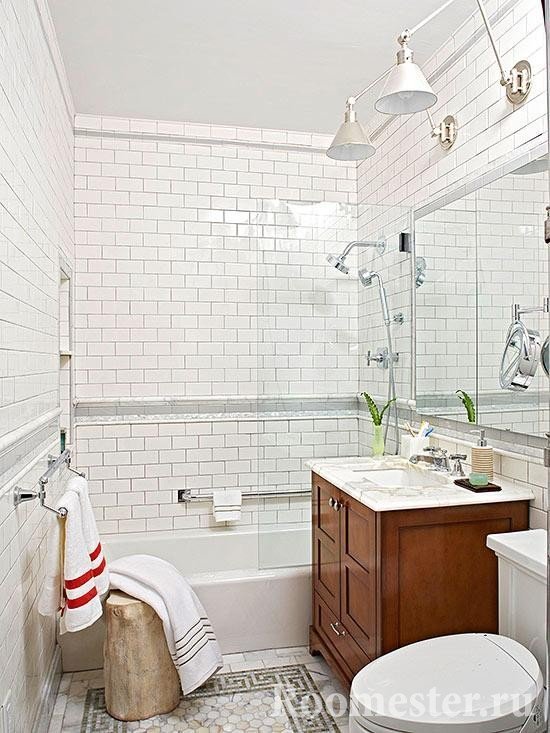Pequeño baño en estilo ecológico.