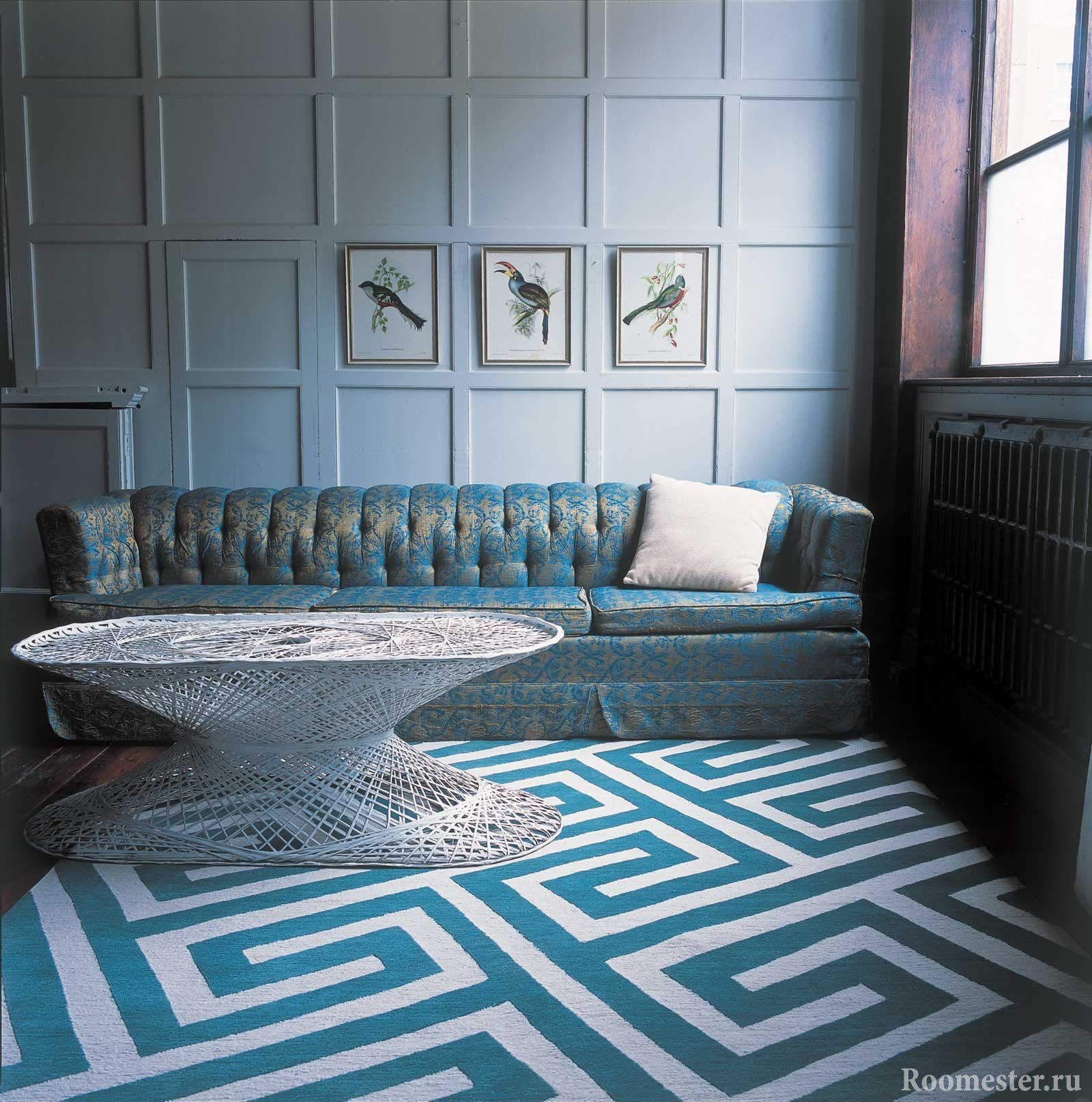 Blå farve i det indre