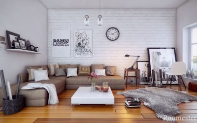 Pared de ladrillo en el interior: ideas de aplicación