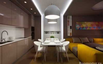 Color marrón y su combinación con otros colores en el interior.