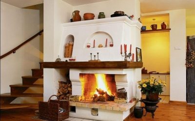 Estufas rusas en el interior moderno de casas particulares