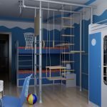 Escalera con columpio