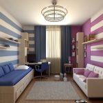 Zonificación con diferentes colores de pared.