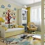 Habitación infantil con columpio