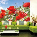 Amapolas en la pared