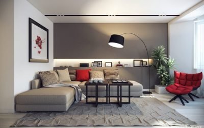 Interior de una sala de estar moderna - 100 fotos de ideas