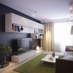 Sala de estar con un mínimo de muebles.