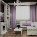 Cortinas de color lila