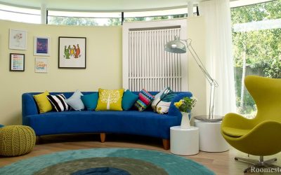 Diseño interior de la sala en el apartamento y la casa.