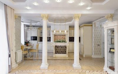 Columnas en un interior moderno: 40 fotos de diseño