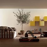 Salón con un mínimo de muebles.