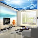 Fondo de pantalla brillante para una sala de estar estilo playa
