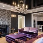 Decoración de techo de estilo blanco y negro
