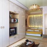 Dormitorio en el nicho de la sala de estar