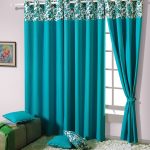 Cortinas de color turquesa