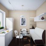 Cocina con sofa