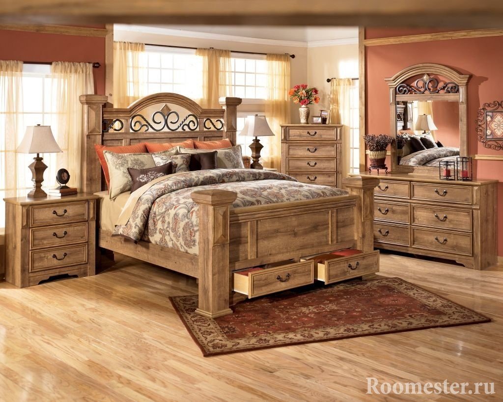 Interior de dormitorio de estilo francés
