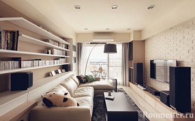 Diseño de habitación estrecha - 30 fotos de muestra