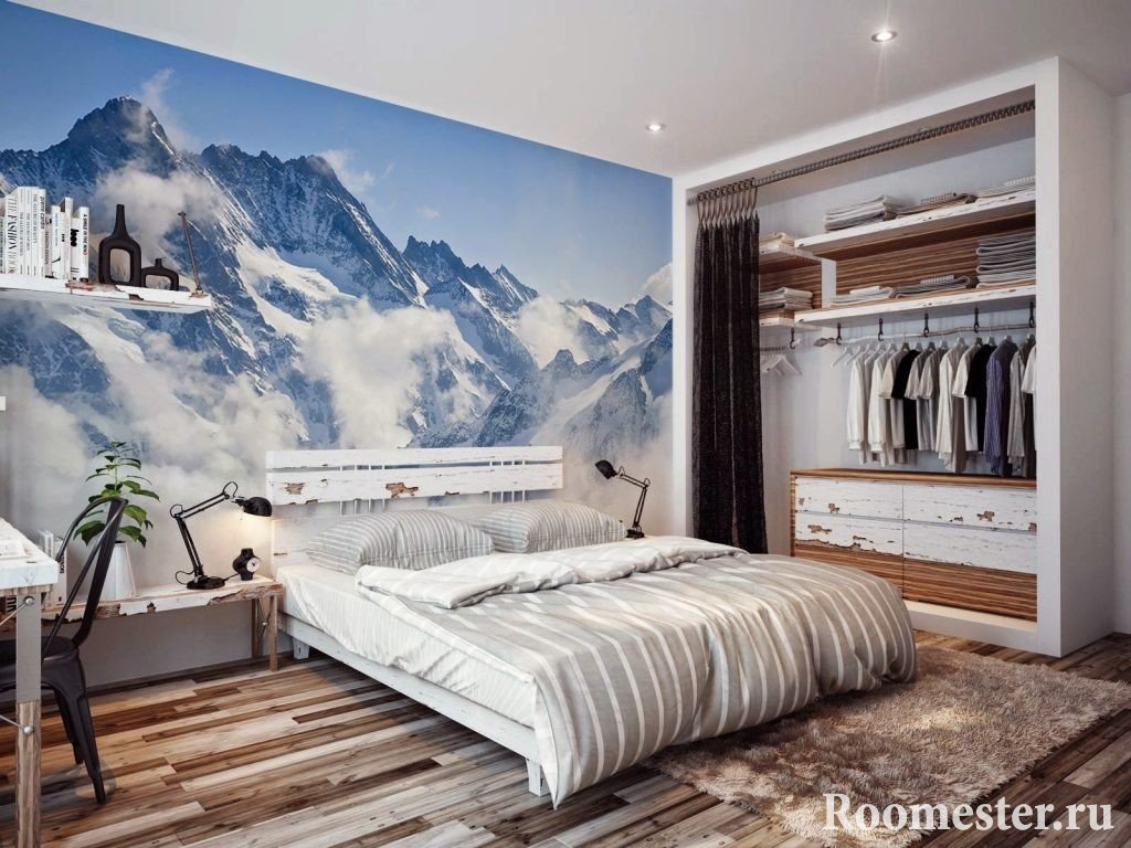 Papel pintado con perspectiva para habitaciones estrechas