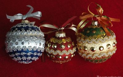 Decoración de bolas de Navidad de bricolaje: una selección de ideas