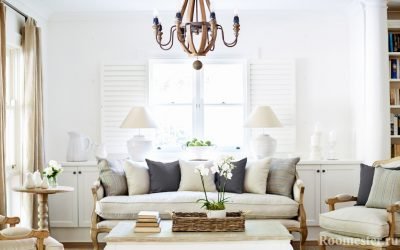 Diseño en estilo provenzal - interior francés en el apartamento