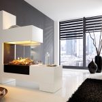 Sala de estar con chimenea