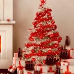 Árbol de navidad en rojo