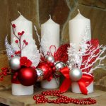 Decoración de velas para el año nuevo.