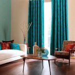 Cortinas de color turquesa