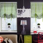Cortinas austriacas para dos ventanas