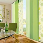 Cortinas japonesas tonos verdes