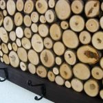 Percha redonda de madera