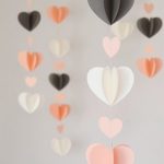 Guirnalda de corazón de papel