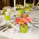Decoración de mesa para el ambiente primaveral