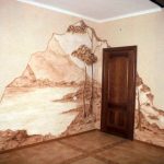Rincón de la naturaleza en la pared.