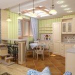 Cocina frente a la sala