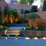 Jardín retroiluminado