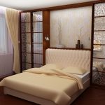 Decoración de estante detrás de la cama