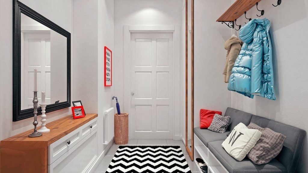 Hallway na may karpet