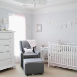 Habitación infantil con muebles blancos.