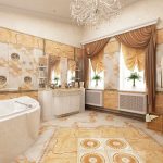 Baño con azulejos caros