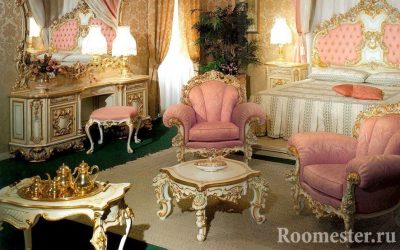 Estilo rococó en el interior +40 foto