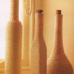 Botellas envueltas en hilo
